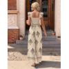 image:imageEkouaer Womens Casual Jumpsuits Summer Boho Outfits Printed Smocked Wide Leg Vacation Jumper With Pockets SXXLApricot Print