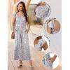 image:imageEkouaer Womens Casual Jumpsuits Summer Boho Outfits Printed Smocked Wide Leg Vacation Jumper With Pockets SXXLGreen Floral