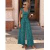 image:imageEkouaer Womens Casual Jumpsuits Summer Boho Outfits Printed Smocked Wide Leg Vacation Jumper With Pockets SXXLGreen Floral
