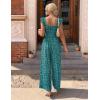 image:imageEkouaer Womens Casual Jumpsuits Summer Boho Outfits Printed Smocked Wide Leg Vacation Jumper With Pockets SXXLGreen Floral