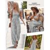 image:imageEkouaer Womens Casual Jumpsuits Summer Boho Outfits Printed Smocked Wide Leg Vacation Jumper With Pockets SXXLWhite Floral