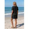 image:imageEkouaer Womens Coverup Short Sleeve Swimsuit Cover Ups 2026 Summer Bathing Suit Cover Twisted Cover Up Dress S2XLBlack