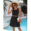 image:imageEkouaer Womens Swimsuit Cover Up Pleated Front Bathing Suit Coverups 2026 Casual Tank Beach Dress with Pockets S2XLBlack