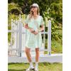 image:imageEkouaer 2 Pack Nightgowns for Women Bamboo Viscose Sleep Shirts Short Sleeve Nightshirt V neck Sleepdress Soft SleepwearFloral PinkFloral Light Green