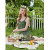 image:imageEkouaer 2 Pack Nightgowns for Women Sleeveless Sleep Shirts Tank Sleep Dress Wide Strap Chemise VNeck SleepwearBlack Green Floral
