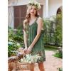 image:imageEkouaer 2 Pack Nightgowns for Women Sleeveless Sleep Shirts Tank Sleep Dress Wide Strap Chemise VNeck SleepwearBlack Green Floral