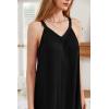 image:imageEkouaer 2 Pack Nightgowns for Women Sleeveless Sleep Shirts Tank Sleep Dress Wide Strap Chemise VNeck SleepwearBlack Leopard Print