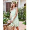 image:imageEkouaer 2 Pack Nightgowns for Women Sleeveless Sleep Shirts Tank Sleep Dress Wide Strap Chemise VNeck SleepwearFloral Purple Floral Light Green