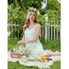 image:imageEkouaer 2 Pack Nightgowns for Women Sleeveless Sleep Shirts Tank Sleep Dress Wide Strap Chemise VNeck SleepwearFloral Purple Floral Light Green