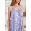 image:imageEkouaer 2 Pack Nightgowns for Women Sleeveless Sleep Shirts Tank Sleep Dress Wide Strap Chemise VNeck SleepwearFloral Purple Floral Light Green