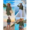 image:imageEkouaer Beach Cover Ups for Women Bikini Swimsuit Coverup Beach Dress ShirtArmy Green