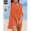 image:imageEkouaer Beach Cover Ups for Women Bikini Swimsuit Coverup Beach Dress ShirtOrange Red