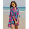 image:imageEkouaer Beach Cover Ups for Women Bikini Swimsuit Coverup Beach Dress ShirtZw531tropical Print