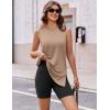 image:imageEkouaer Biker Short Sets Womens 2 Piece Lounge Set 2026 Summer Matching Outfits Sleeveless Loungewear clothingKhaki