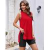 image:imageEkouaer Biker Short Sets Womens 2 Piece Lounge Set 2026 Summer Matching Outfits Sleeveless Loungewear clothingRed