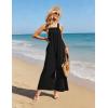 image:imageEkouaer Casual Jumpsuits for Women Adjustable Straps Overalls One Piece Jumpsuit Wide Leg Rompers With Pockets SXXLBlack