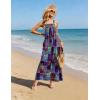 image:imageEkouaer Casual Jumpsuits for Women Adjustable Straps Overalls One Piece Jumpsuit Wide Leg Rompers With Pockets SXXLBlue Checkered