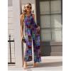 image:imageEkouaer Casual Jumpsuits for Women Adjustable Straps Overalls One Piece Jumpsuit Wide Leg Rompers With Pockets SXXLBlue Checkered