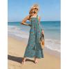 image:imageEkouaer Casual Jumpsuits for Women Adjustable Straps Overalls One Piece Jumpsuit Wide Leg Rompers With Pockets SXXLBlue Flowers