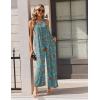 image:imageEkouaer Casual Jumpsuits for Women Adjustable Straps Overalls One Piece Jumpsuit Wide Leg Rompers With Pockets SXXLBlue Flowers