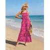 image:imageEkouaer Casual Jumpsuits for Women Adjustable Straps Overalls One Piece Jumpsuit Wide Leg Rompers With Pockets SXXLHot Pink Floral