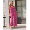 image:imageEkouaer Casual Jumpsuits for Women Adjustable Straps Overalls One Piece Jumpsuit Wide Leg Rompers With Pockets SXXLHot Pink Floral