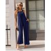 image:imageEkouaer Casual Jumpsuits for Women Adjustable Straps Overalls One Piece Jumpsuit Wide Leg Rompers With Pockets SXXLNavy Blue