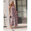 image:imageEkouaer Casual Jumpsuits for Women Adjustable Straps Overalls One Piece Jumpsuit Wide Leg Rompers With Pockets SXXLPink Daisies