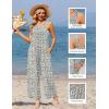 image:imageEkouaer Casual Jumpsuits for Women Adjustable Straps Overalls One Piece Jumpsuit Wide Leg Rompers With Pockets SXXLSmall Floral