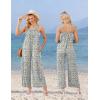 image:imageEkouaer Casual Jumpsuits for Women Adjustable Straps Overalls One Piece Jumpsuit Wide Leg Rompers With Pockets SXXLSmall Floral