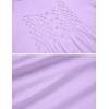 image:imageEkouaer Cotton Nightgowns for Women Short Sleeve House Dress Pleated Night Gown Button Sleep Shirt Ladies NightdressLavender Purple