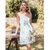 image:imageEkouaer Cotton Nightgowns for Women Sleeveless Night Gown Tank Sleepshirts Racerback Sleep Dress Spaghetti Strap ChemiseBlue Floral White