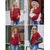 image:imageEkouaer Maternity Long Sleeve Shirt 3Packs Round Neck Pregnancy Tops Casual Tee Top ShirtsBlackDark RedWine Red