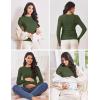 image:imageEkouaer Maternity Long Sleeve Shirt 3Packs Round Neck Pregnancy Tops Casual Tee Top ShirtsBlackWhiteArmy Green