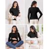 image:imageEkouaer Maternity Long Sleeve Shirt 3Packs Round Neck Pregnancy Tops Casual Tee Top ShirtsBlackWhiteDgrey Textile