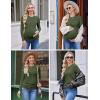 image:imageEkouaer Maternity Long Sleeve Shirt 3Packs Round Neck Pregnancy Tops Casual Tee Top ShirtsBlackWine RedArmy Green