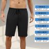 image:imageEkouaer Mens Pajama Shorts Bamboo Rayon Pj Bottoms Soft Sleep Shorts Soft Drawstring Loungewear With Pockets 2 Pack S3XLBlack and Dark Grey2 Pcs