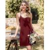 image:imageEkouaer Nightgowns for Women Bamboo Viscose Night Gown Sleeveless Sleep Dress Racerback Spaghetti Strap Chemise SleepwearDeep Red