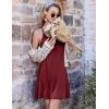 image:imageEkouaer Nightgowns for Women Bamboo Viscose Night Gown Sleeveless Sleep Dress Racerback Spaghetti Strap Chemise SleepwearDeep Red