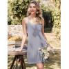 image:imageEkouaer Nightgowns for Women Bamboo Viscose Night Gown Sleeveless Sleep Dress Racerback Spaghetti Strap Chemise SleepwearLight Grey