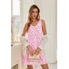 image:imageEkouaer Nightgowns for Women Bamboo Viscose Night Gown Sleeveless Sleep Shirts Tank Sleep Dress Vneck SleepwearPink Floral