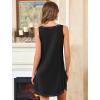 image:imageEkouaer Nightgowns for Women Bamboo Viscose Night Gown Sleeveless Sleepshirt Chemise Sleepwear Tank Sleep Dress S3XLBlack