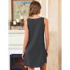 image:imageEkouaer Nightgowns for Women Bamboo Viscose Night Gown Sleeveless Sleepshirt Chemise Sleepwear Tank Sleep Dress S3XLCharcoal Grey