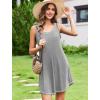 image:imageEkouaer Nightgowns for Women Bamboo Viscose Night Gown Sleeveless Sleepshirt Chemise Sleepwear Tank Sleep Dress S3XLLight Grey