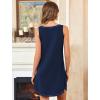image:imageEkouaer Nightgowns for Women Bamboo Viscose Night Gown Sleeveless Sleepshirt Chemise Sleepwear Tank Sleep Dress S3XLNavy Blue