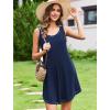 image:imageEkouaer Nightgowns for Women Bamboo Viscose Night Gown Sleeveless Sleepshirt Chemise Sleepwear Tank Sleep Dress S3XLNavy Blue