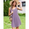 image:imageEkouaer Nightgowns for Women Bamboo Viscose Night Gown Sleeveless Sleepshirt Chemise Sleepwear Tank Sleep Dress S3XLPurple