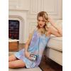 image:imageEkouaer Nightgowns for Women Bamboo Viscose Night Gown Sleeveless Sleepshirt Chemise Sleepwear Tank Sleep Dress S3XLTie Dye Blue Purple