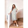 image:imageEkouaer Nightgowns for Women with Pockets Button Front Short Sleeve House Dresses Floral Print Mumu DressApricot Blue Floral