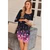 image:imageEkouaer Plus Size Nightgowns for Women Oversized Sleep Shirt Short Sleeve Nightshirt TShirt Dress Sleepwear S5XLBlack Sakura